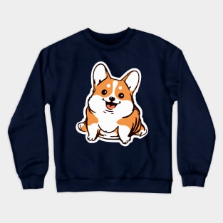 Corgi Puppy Cute Dog Lover Retro Crewneck Sweatshirt